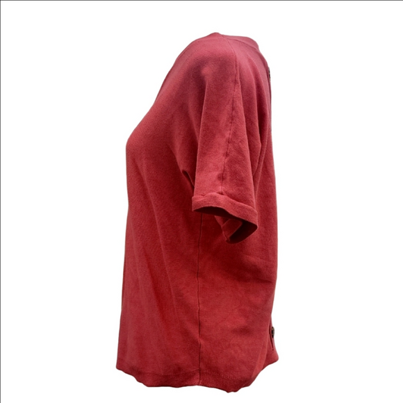 Cable & Gauge Red Boxy Relaxed T-Shirt - Picture 5 of 6